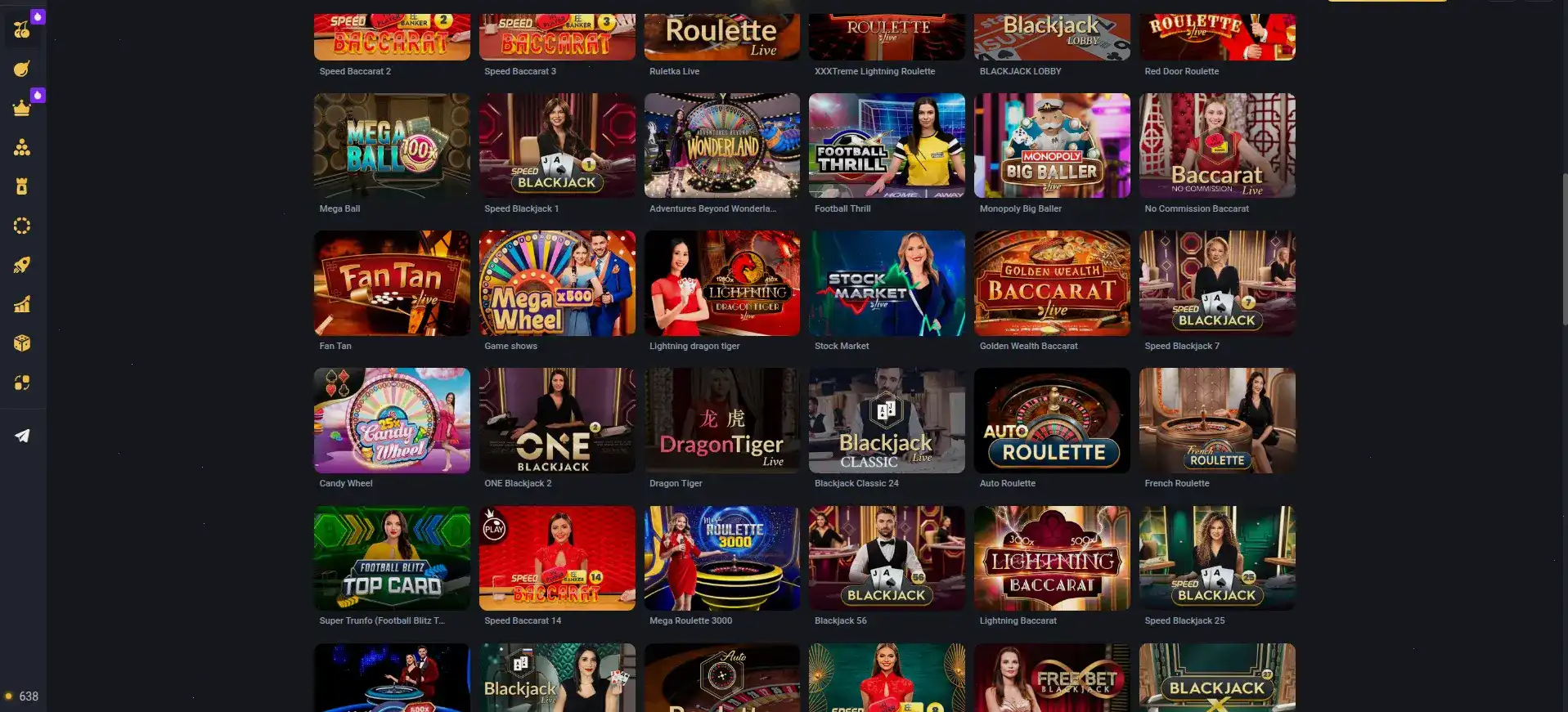 Интерфейс игровых автоматов Буст казино на компьютере